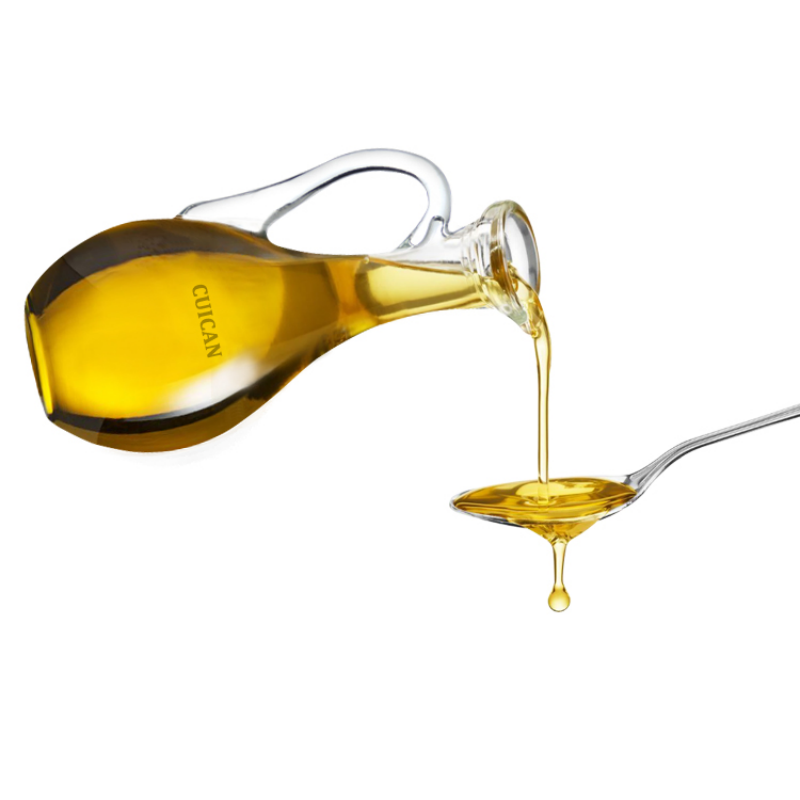 Olive oil glass bottle with a handle