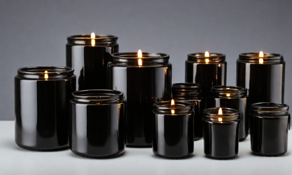 Wholesale Black Glass Candle Jars for Crafters
